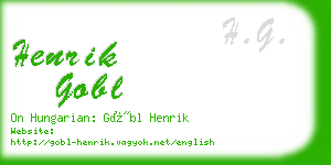 henrik gobl business card